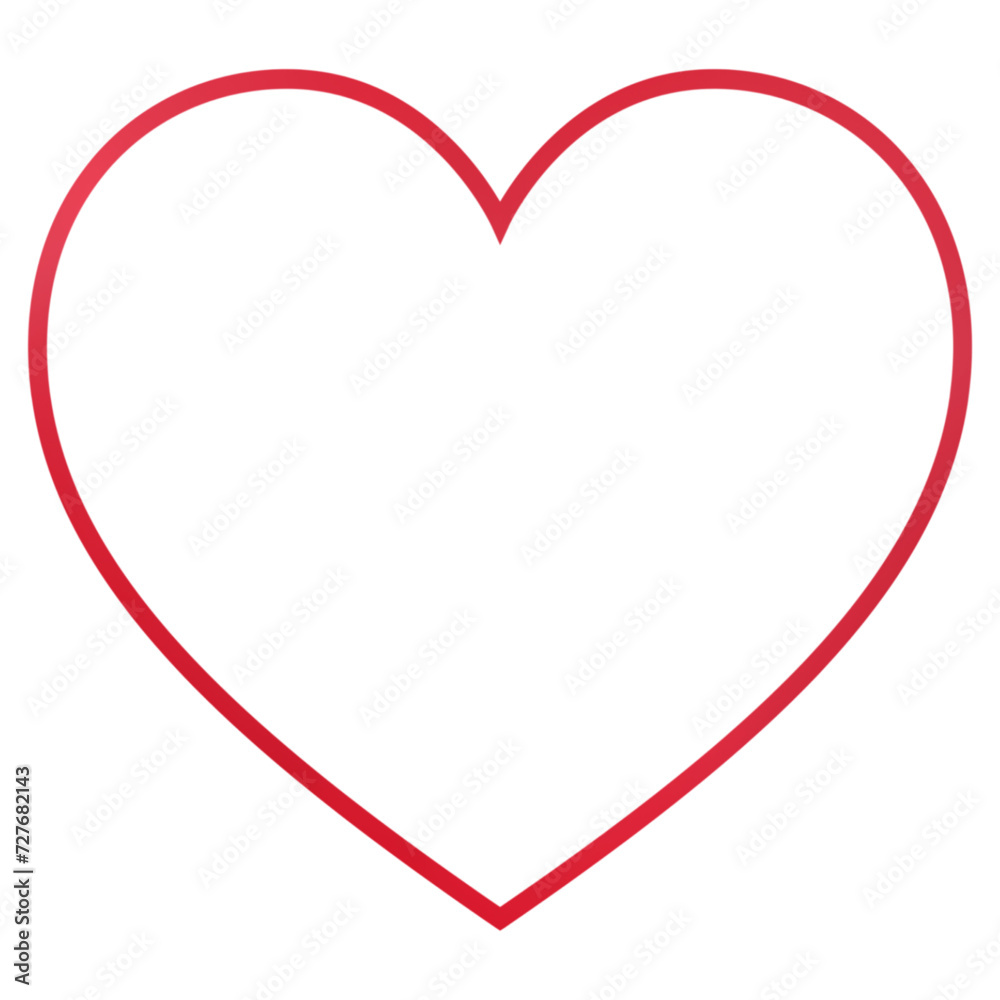 red heart isolated on white