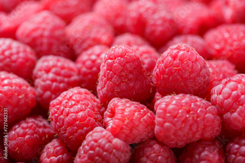 fresh raspberries as background