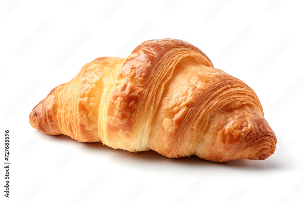 Fine croissant isolated on white