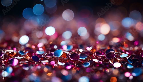 Radiant Opulence: Dazzling Glitter Infusion - A Twinkling background of Sparkle, Shine, and Glamour. Glitter background. Colourful glitter