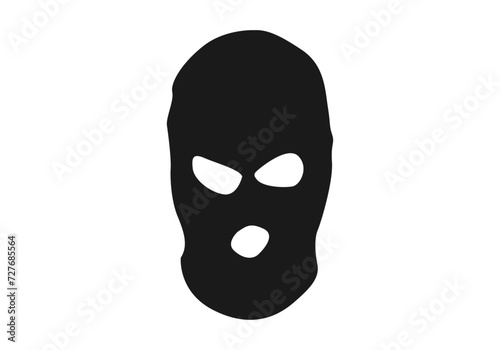 Icono negro de antifaz de ladrón o criminal. photo