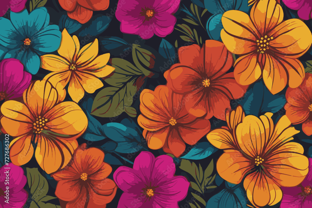seamless background with flowers seamless background with flowers