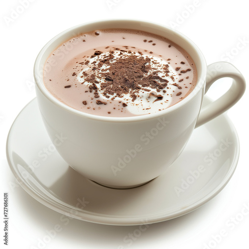hot chocolate isolated on white background 