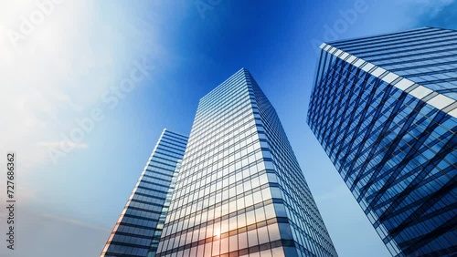 Skyscrapers and business district