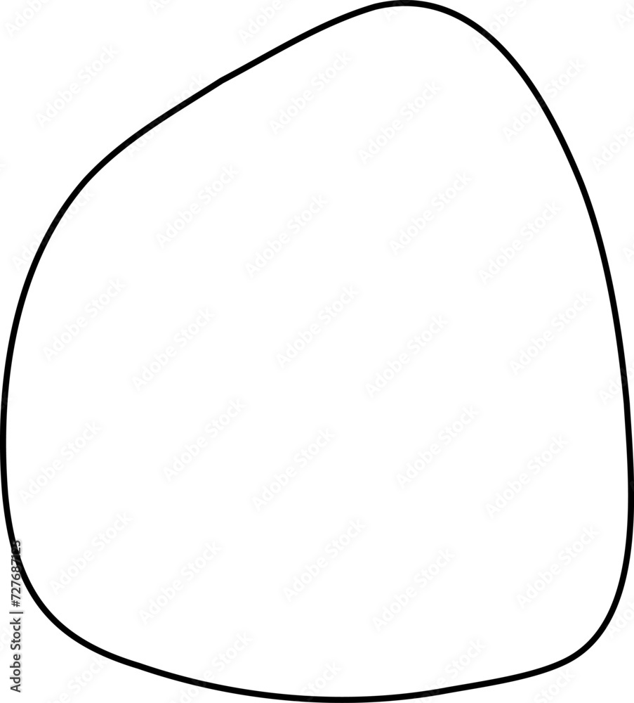 Organic blob outline illustration. Irregular shape design element Organic blob outline illustration. Irregular shape design element