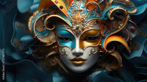 Colorful carnival festival background. Carnival mask for the holiday