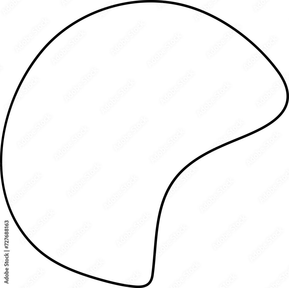 Organic blob outline illustration. Abstract blob design element