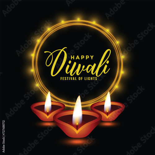 Diwali Indian festival vector