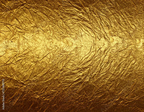 Crumpled gold foil as background