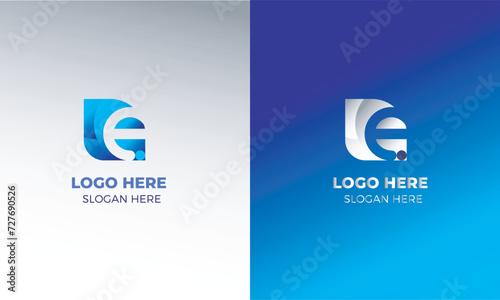 Monogram e logo abstract vector gradient.
