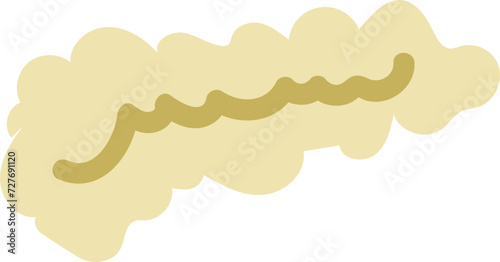 췌장 폐 이자 인체장기 모형 아이콘 이미지