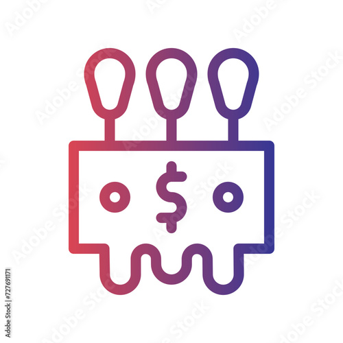 depreciation gradient icon