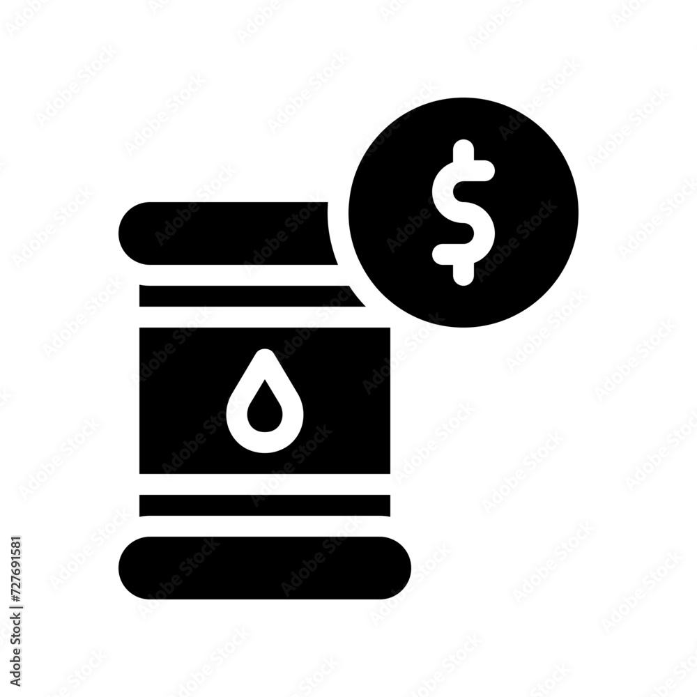 oil price glyph icon oil price glyph icon