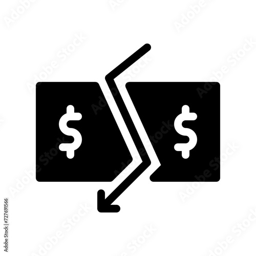 inflation glyph icon photo