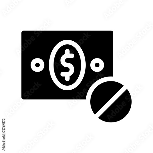 no money glyph icon