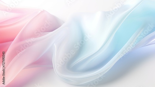 abstract background with light draped fabric in pastel pink and blue color with glowing