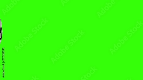 Abstract Car Wheel Transition Greenscreen Chroma Key.