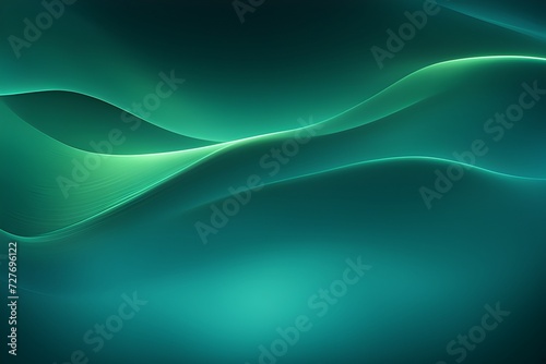 green abstract waves background 
