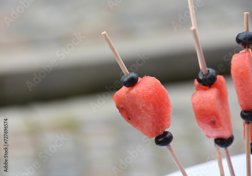 Obstdekorationen bei Hochzeit