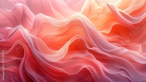 Abstract Wavy Texture in Shades of Pink and Red Resembling Soft Fabric