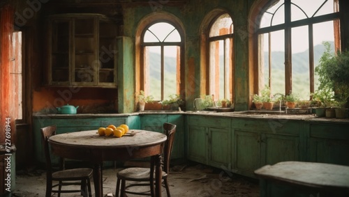 old shabby kitchen