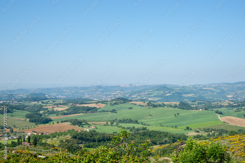 Obraz premium Italian rural landscape wide angle image
