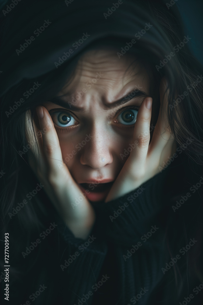 Persecutory delusions of person with mental health problems, paranoid concept Persecutory delusions of person with mental health problems, paranoid concept