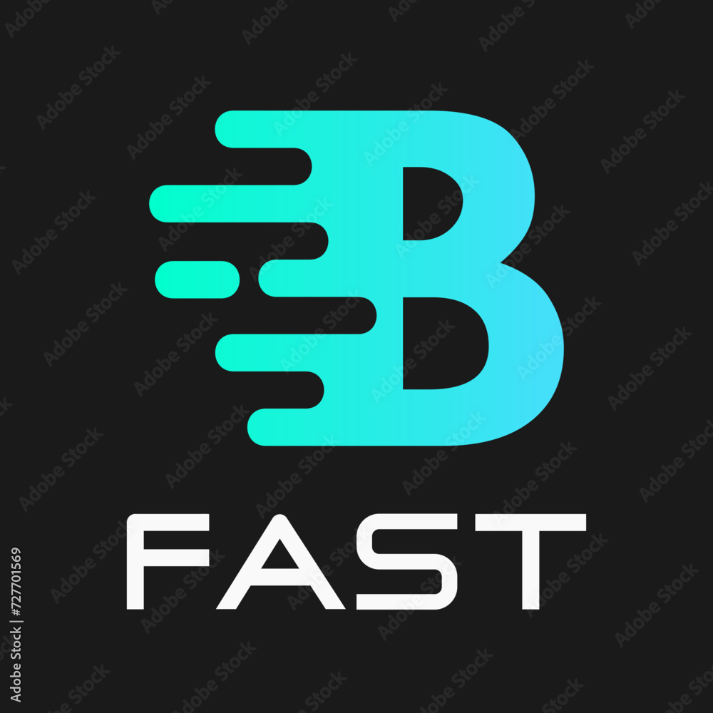 Fast letter b vector logo illustration. Suitable for motion, sport, delivery business and alphabet. Fast letter b vector logo illustration. Suitable for motion, sport, delivery business and alphabet.