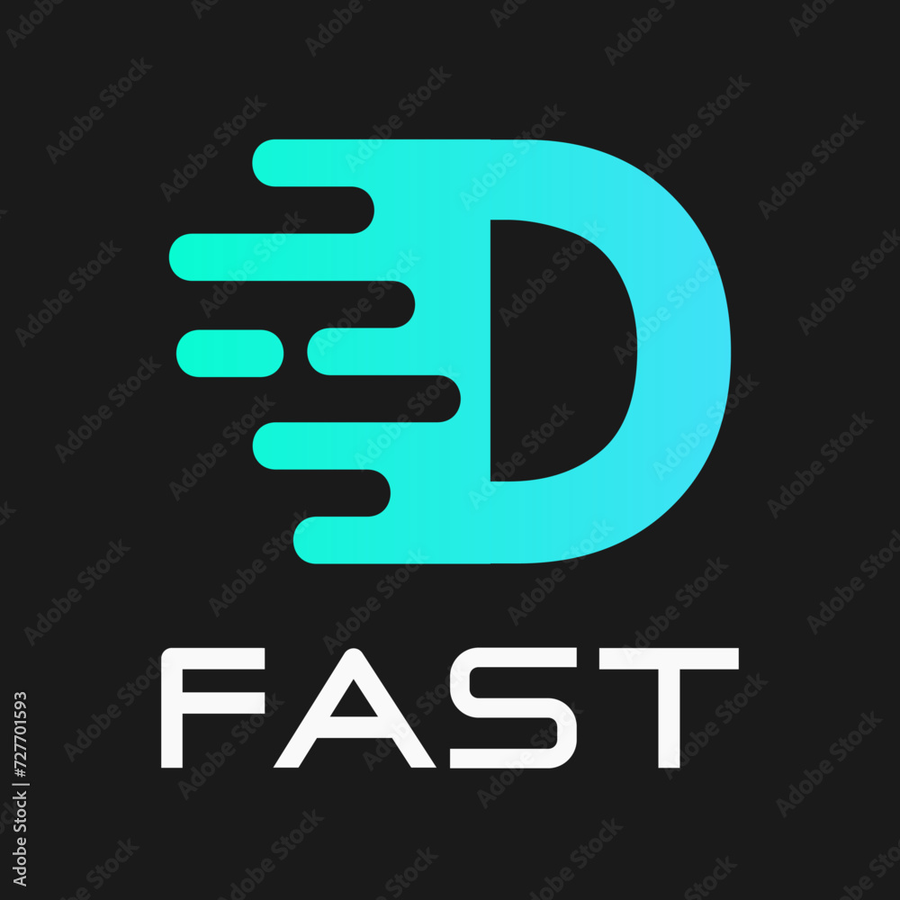 Fast letter d vector logo illustration. Suitable for motion, sport, delivery business and alphabet. Fast letter d vector logo illustration. Suitable for motion, sport, delivery business and alphabet.
