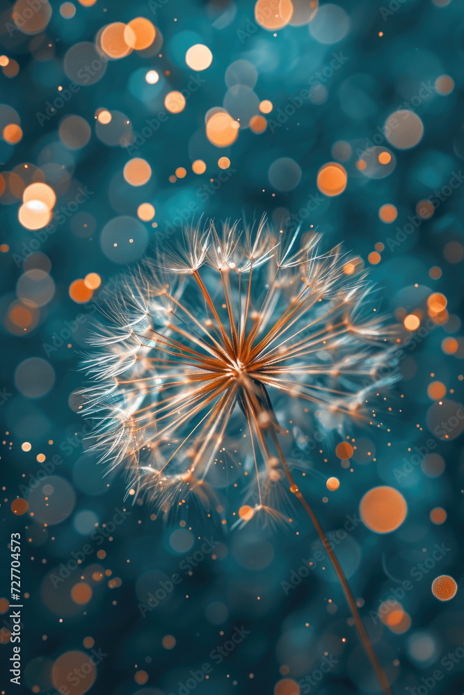 Obraz premium Blue and gold Abstract background and bokeh