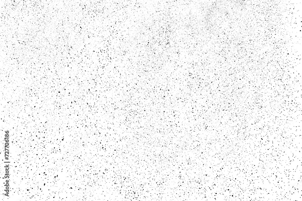 Black texture on white. Worn effect backdrop. Old paper overlay. Grunge background. Abstract pattern. Vector illustration.	