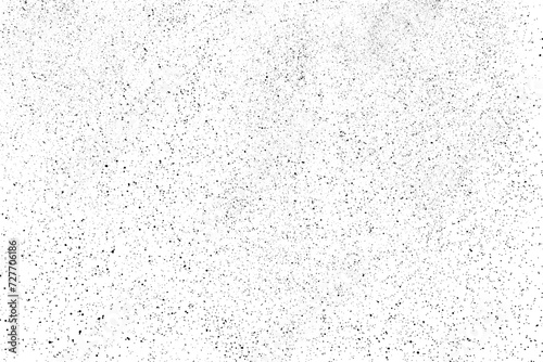 Black texture on white. Worn effect backdrop. Old paper overlay. Grunge background. Abstract pattern. Vector illustration. 
