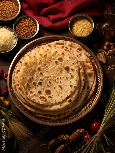 top view made easly roti UHD wallpaper photo