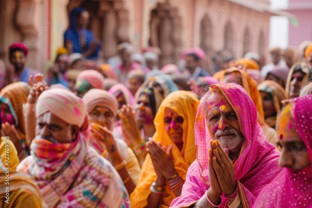 People are celebrating the colorful Hindu festival of Holi in Rajasthan, India. People are celebrating the colorful Hindu festival of Holi in Rajasthan, India.