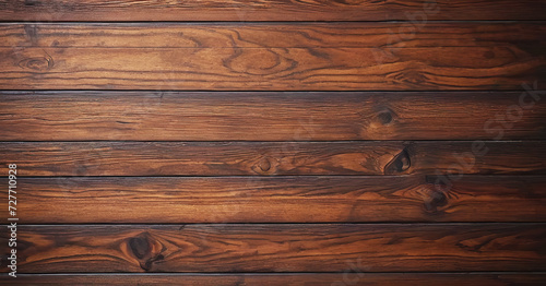 Background of wooden planks in high resolution, showing natural wood grain and texture. The boards are aligned horizontally. AI Generative.
