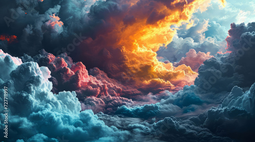 Colourful clouds looking awesome for background and art