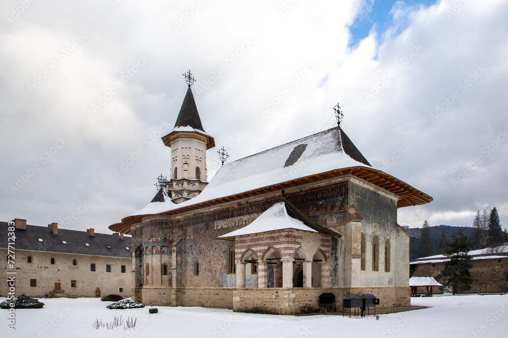 Naklejka premium Sucevita monastery church from Suceava county - Romania