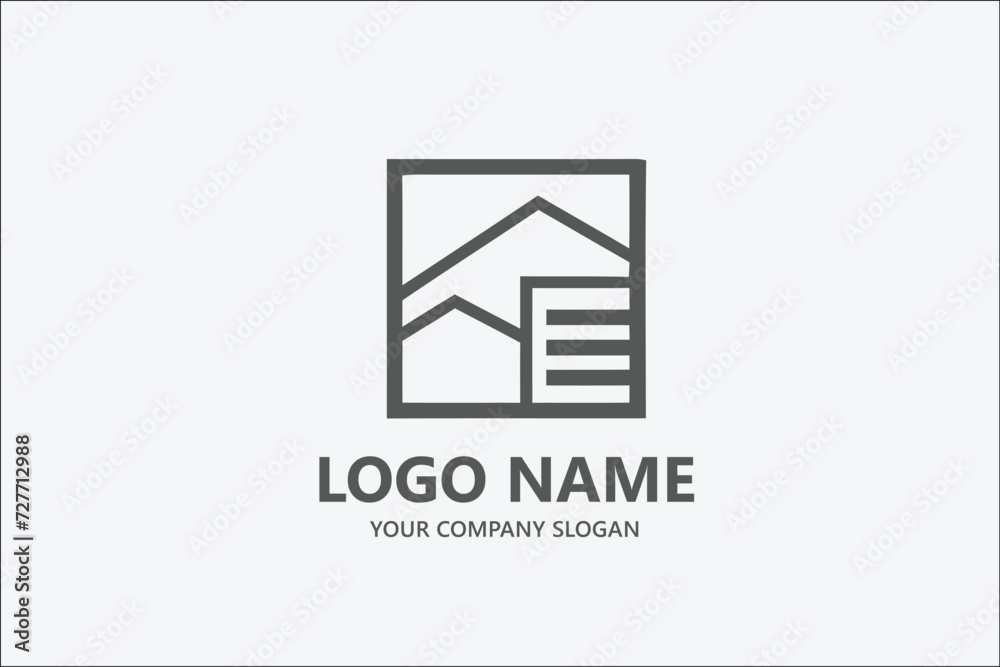 Mountain real estate logo vector Mountain real estate logo vector