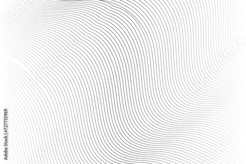 Wavy black lines background with circles