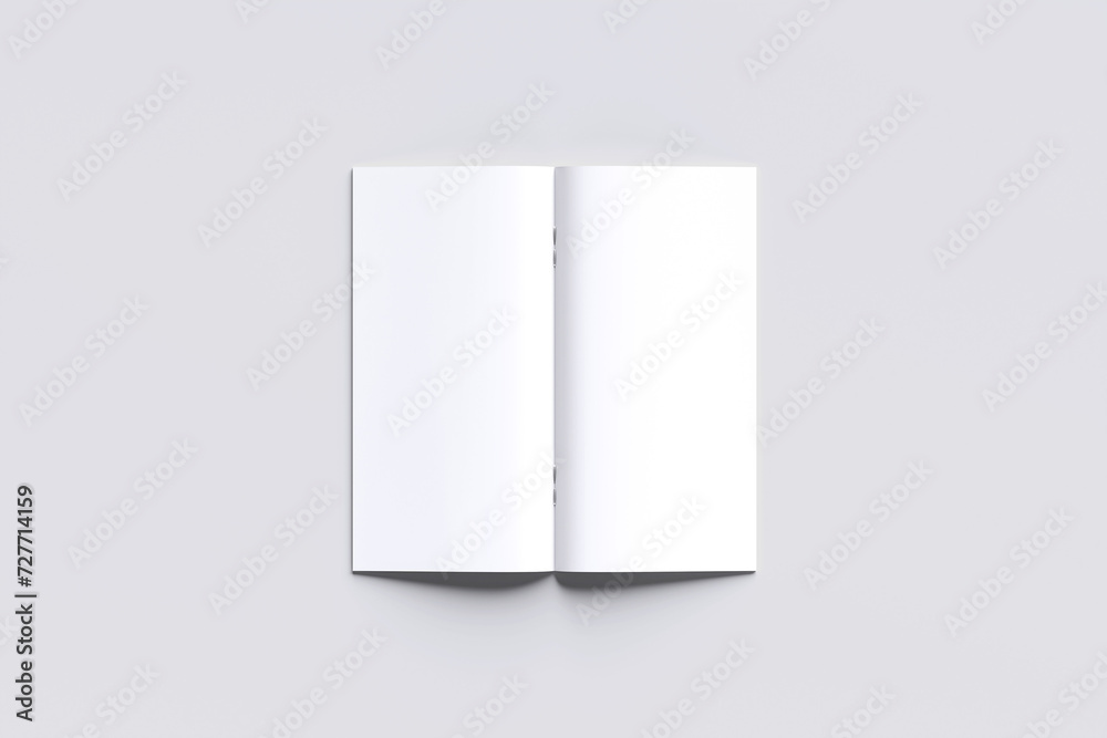 DL Open Brochure Blank Background - obrazy, fototapety, plakaty 