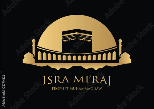 vector gradient gold background for isra mi'raj