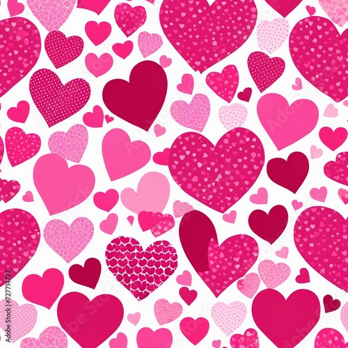 Generative AI. Seamless Pattern Valentine Design with Love 