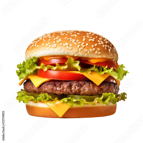 Hamburger, transparent background