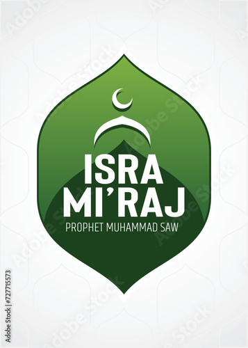 vector flat, gradient background for isra miraj banner template