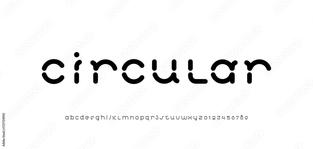 Poster Design font, rounded modern alphabet, trendy letters from A to Z ...