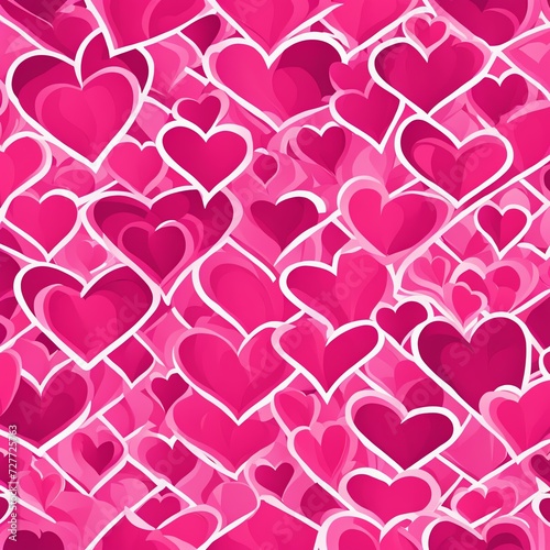 Generative AI. Seamless Pattern Valentine Design with Love 