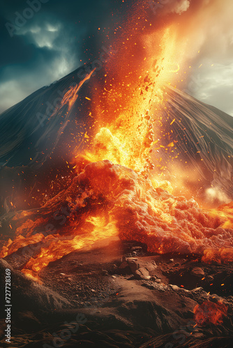 Volcano eruption