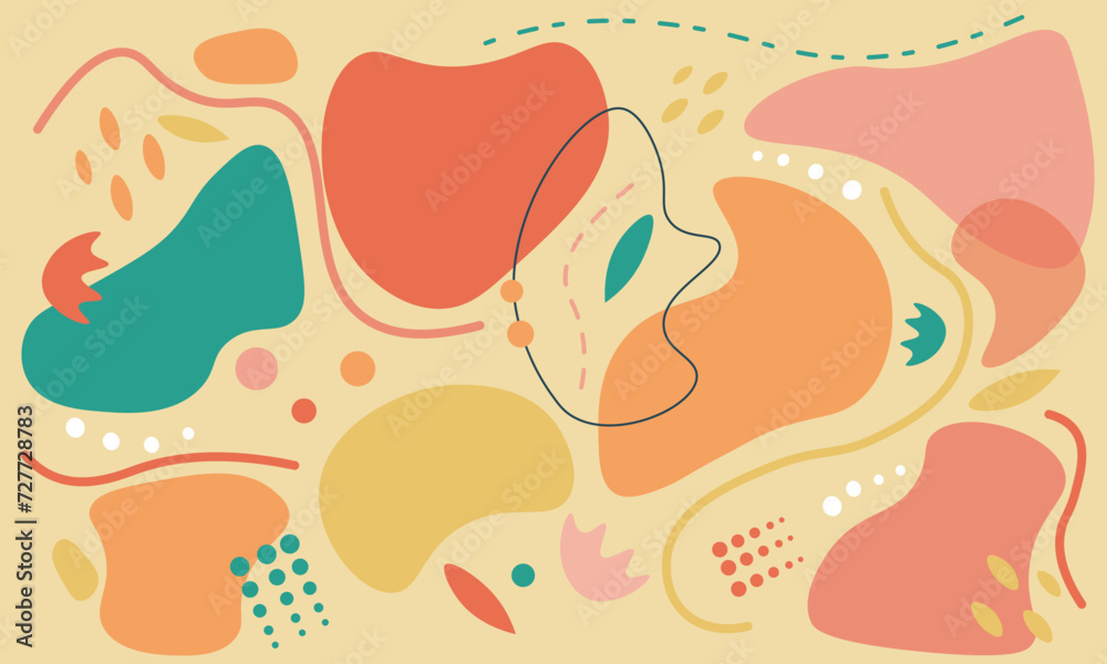 Abstract colorful flat background