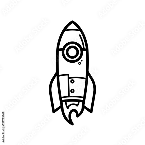 space rocket - vector icon