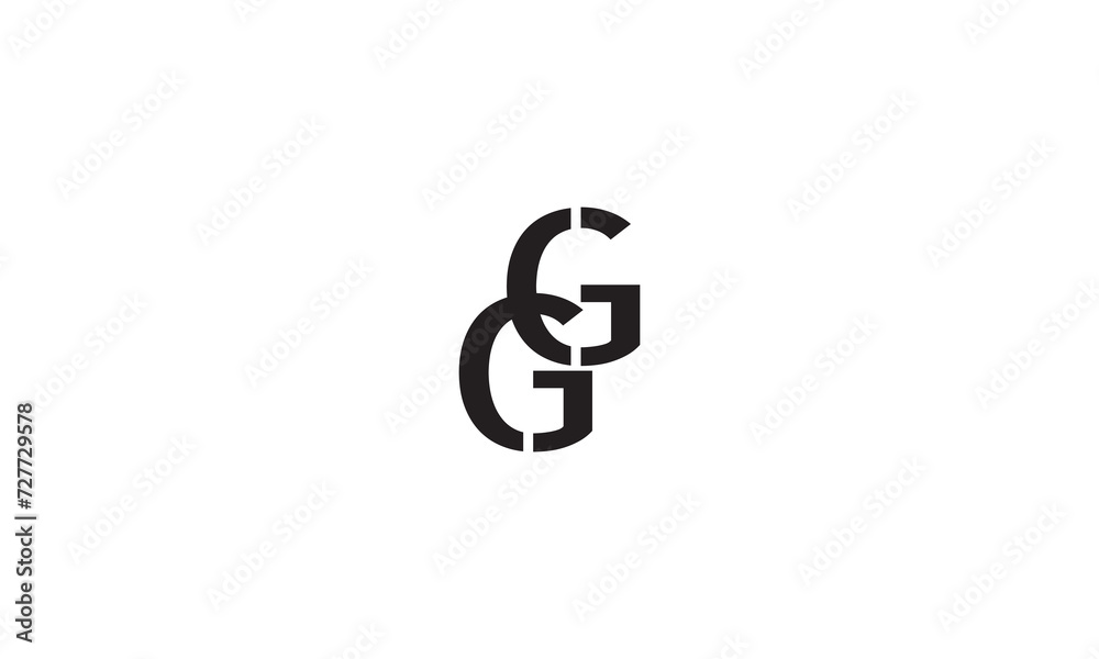 GG, G , G Abstract Letters Logo Monogram	
